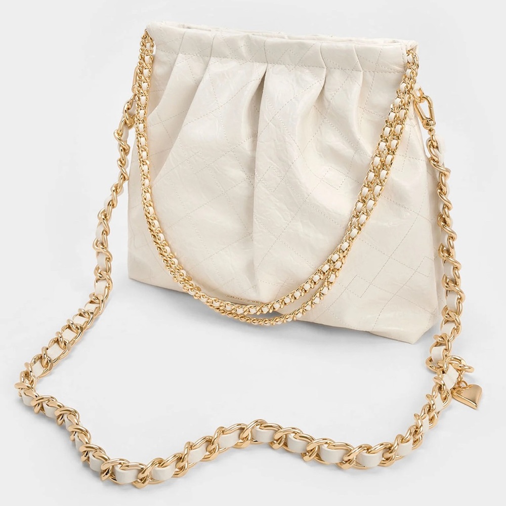 Charles & Keith Duo Double Chain Hobo Bag